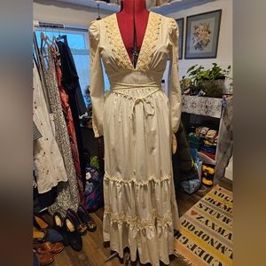 Gunne Sax White Prairie Dress